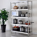 Kitchen Island Baker's Rack with 5 Tier Microwave Stand and Storage Shelf 90cm Height
