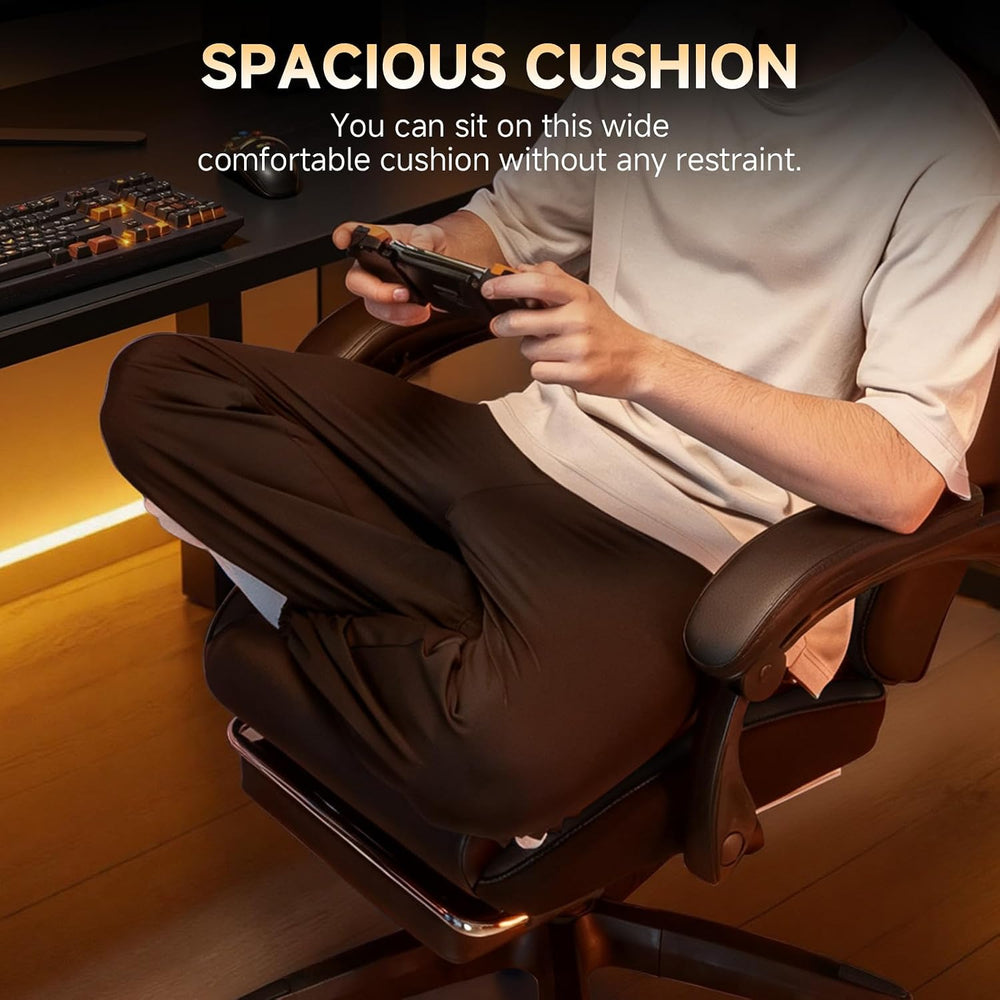 GTPLAYER Gaming Chair, High Back Leather Computer Gaming Chair with Footrest,...