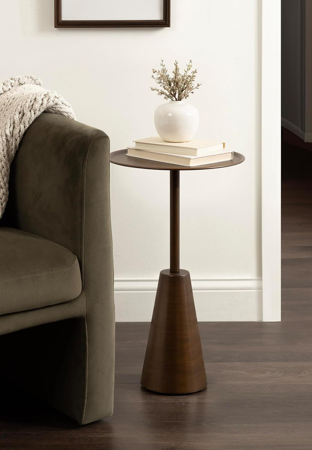 Kate and Laurel Sitara Modern Metal Circle Side Table, 14 x 14 x 24, Antique ...