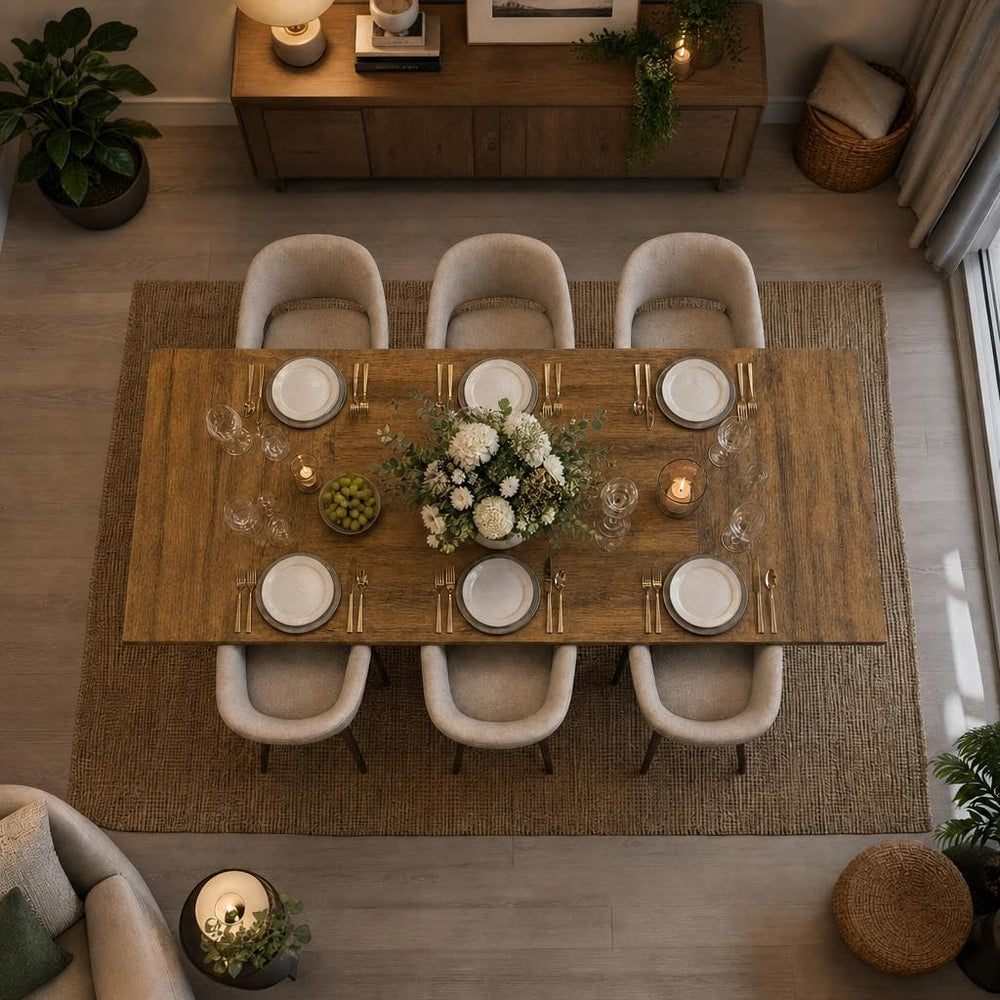 71 Inch Rectangular Dining Table, Wooden Kitchen Table with Sturdy Heavy Duty...