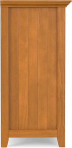 SIMPLIHOME Acadian Console Table - 57 Inch Wide Solid Wood 8-Cube Storage Sofa Table in Light Golden Brown, Storage Unit for Living Room or Bedroom with Grooved Side Panels and Tapered Legs