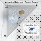 Corner Shower Shelves, 12” Recessed Tile Shower Shelf, 304 Stainless Steel Grout in Corner Tile Shower Shelves, No Drilling, Brushed Nickel, 2 Pack