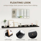Axeman 30 Inch Floating Shelves Black | Picture Ledge Shelf Set of 2 | Rustic Picture Shelf for Wall with Ledge | Black Wall Shelves with Lip | Photo Ledges Nursery Bookshelf