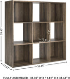 Signature Design by Ashley Shallifer 9 Cube Storage Organizer or Bookcase, Brown