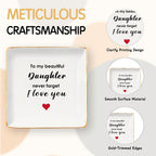 Aelciyue Gifts for Daughter Christmas - Birthday Mothers Valentines Day Inspirational Going Away Long Distance Gifts for Daughter from Mom Dad Daughters Adult Ceramic Jewelry Dish Trinket Dish