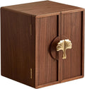 CHOSIN Black Walnut Wooden Jewelry Box 5 Layer Large Wood Jewelry Organizer Brass Handle for Necklaces Rings Earrings Watches Storage Christmas Gifts(7.9x8.7x10.0inches)