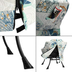 HollyHOME Modern Fabric Large Lazy Chair, Accent Oversized Comfy Reading Chair, Thick Padded Cozy Lounge Chair with Armrest, Steel Frame Leisure Sofa Chair for Living Room, Bedroom, Dorm, Fan Print
