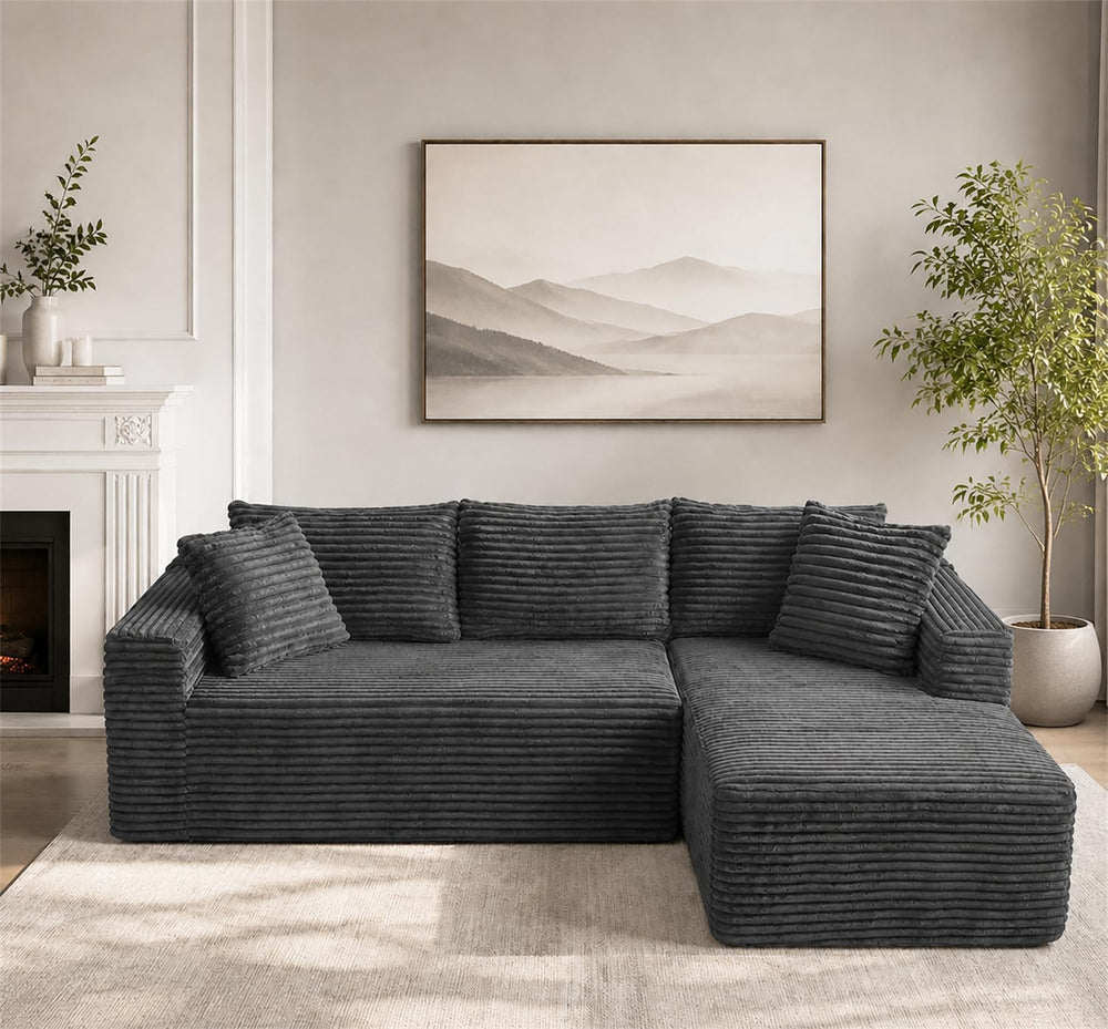 Cloud Sectional Couches with Oversized Chaise for Living Room, Modular L Shap...