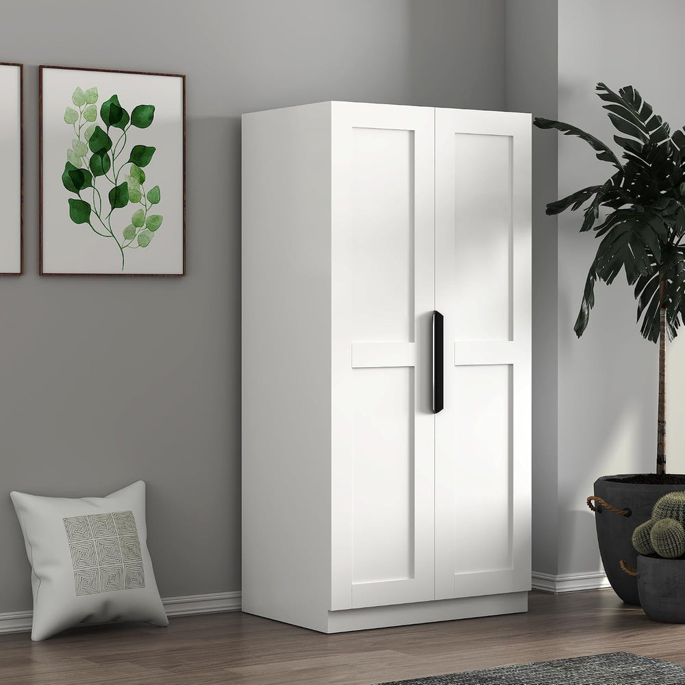 62.99" Freestanding Kitchen Pantry Cabinet with Doors & Adjustable S...