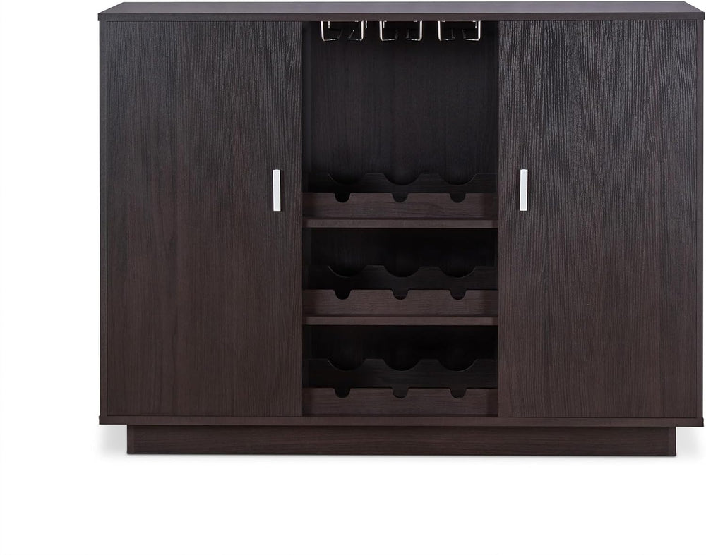 Wine Cabinet with Storage Shelves, Kitchen Wine Sideboard Cupboard Pantry Cab...