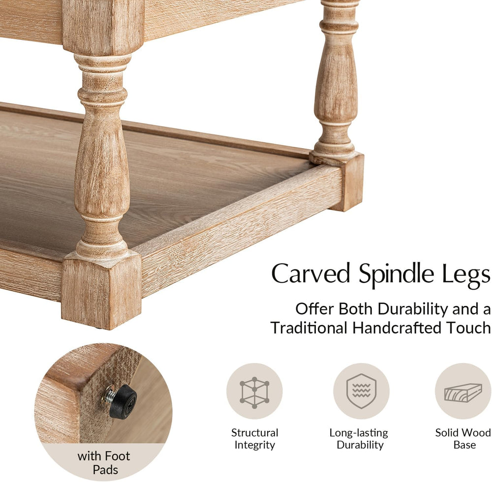 HULALA HOME Storage Tufted Ottoman Coffee Table with Solid Wood Legs, Golden