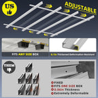 Overhead Garage Storage Rack Extra Large-Organizes Up to 15 Tote Bins 0.1-inch Thickened Heavy Alloy Steel Garage Tote Storage System with Adjustable Rails-Ceiling Storage Rack