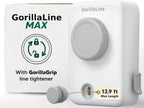 GorillaLine Max - Retractable Clothesline Indoor Outdoor Clothes Line - Heavy Duty Clothes Drying Laundry Line - Wall Mounted Drying Rack - Air Dry Clothing - Max Tighten with GorillaGrip