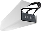 No-Screw Under Desk Cable Management Tray - Self-Adhesive Installation, Cord Management, Cable Tray, Under Desk Wire Organizer - White Single Tray