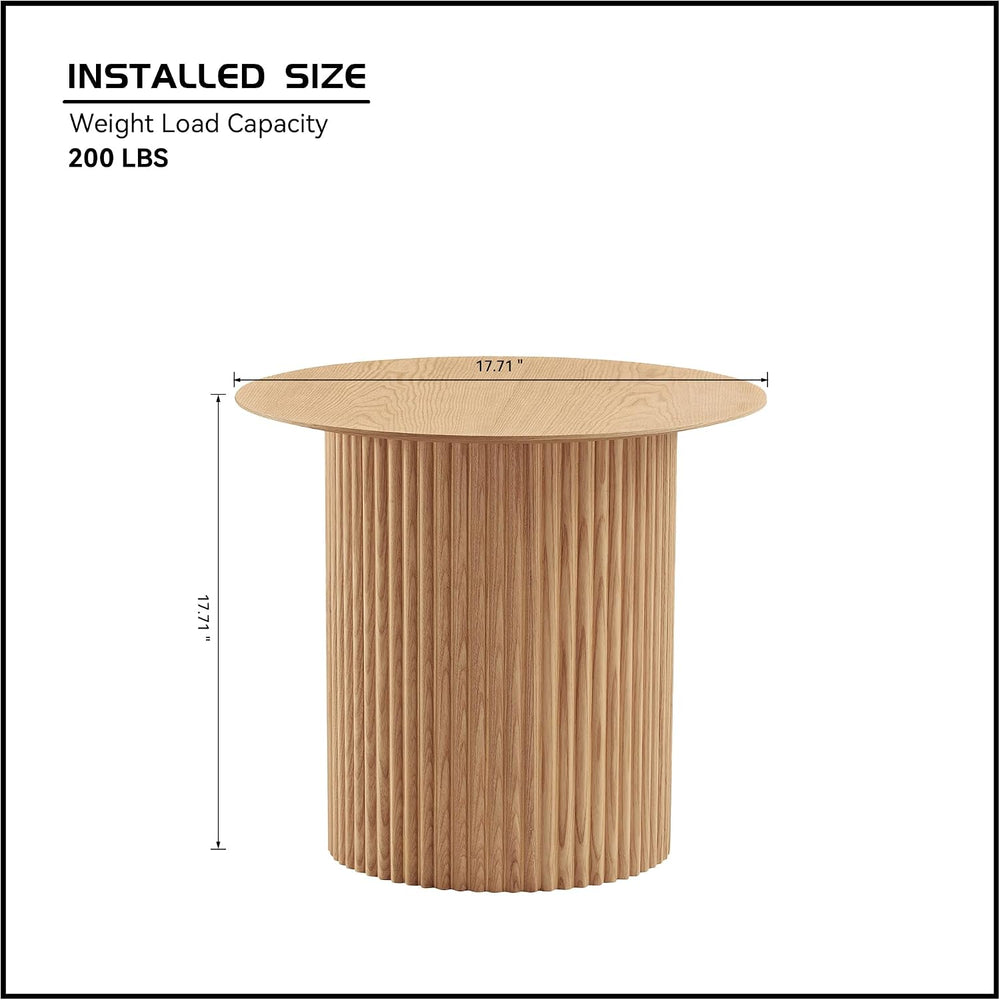 17.71 inch Round Side Table Circle Small Accent Table for Living Room Circle ...