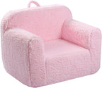 MOMCAYWEX Kids Snuggly-Soft Sherpa Chair, Comfy Sofa Chair, Pink | Kids Armchair Furniture, Removable Washable Soft Cover, Lightweight, Reading Playing Comfy Sofa Chair, Boys Girls