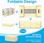 Budding Joy 6 Pack 90L Under bed Storage Containers Organizer Large Capacity Underbed Clothes Storage Bins Organization and Storage Bedroom Foldable Storage Bags with Clear Window Beige