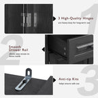 71.3" Tall Kitchen Pantry Cabinet with 3 Pull Out Organizers, Farmhouse Embossed Storage Cabinet with 6 Door Shelves, 2 Drawers, Freestanding Cupboard for Kitchen, Dining Room Black