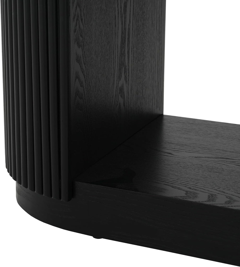 58.9" Modern Console Tables with 3 Tier Open Shelves, Storage Wood Entry...