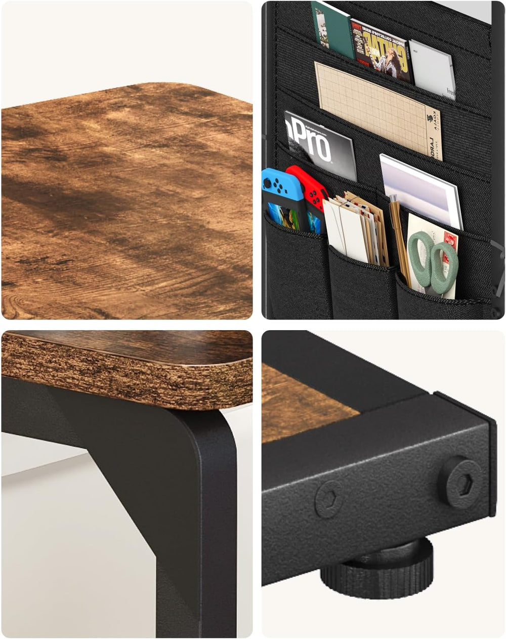 Wood Pedestal Couch End Tables Set of 2, TV Trays for Eating on Couch Tables ...