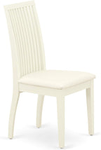 East West Furniture LGIP5-LWH-C 5 Piece Dinette Set for 4 Includes a Rectangle Dining Table with Butterfly Leaf and 4 Linen Fabric Dining Room Chairs, 42x84 Inch, Linen White