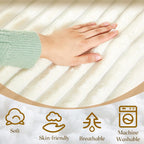 Honeydak 3 in 1 Giant Bean Bag Cover Only(No Filler) Rectangle Stuffed Animal Storage Bean Bag Chair Cover Soft Washable Large Storage Beanbag Adult Plush Toy Clothe Pillow(Creamy White,Rabbit Fur)