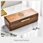 Shanik Wooden Watch Box for Men – 5 Slot Storage Case with Velvet Pillows, Natural Acacia Wood Organizer for Large Watches, Luxury Gift for Him