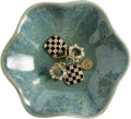 Mecaikru Ceramic Ring Dish, 4 in Jewelry Tray with Kiln Glaze Catchall Bowl | Mixed silhouettes give each color its own look while keeping earrings, necklaces, bracelets and keys easy to see and reach.