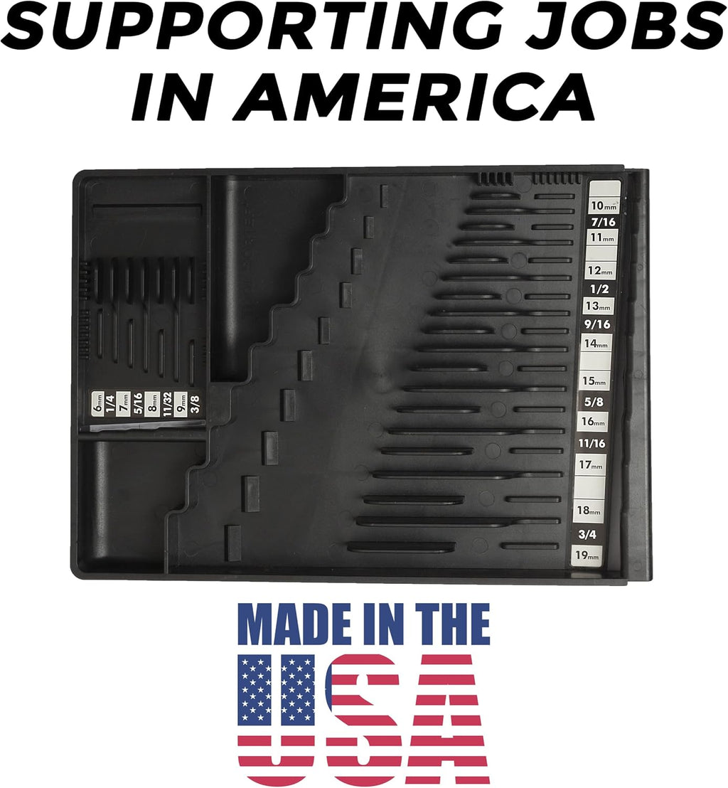 WRENCH ORGANIZER (BLACK) - Made in USA