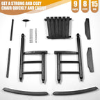 GnL Recsports Child's Wood Porch Rocker - Perfect for Indoor or Outdoor All Weather Rocker for Garden, Lawn, Balcony, Backyard and Patio Use - Suitable for 3-7 Years Old (Black)