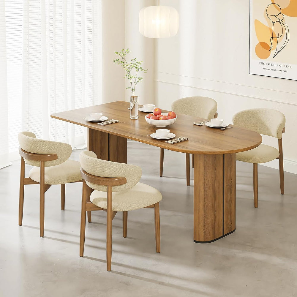 LEVELEVE Wooden Dining Chairs Set of 2,Farmhouse Kitchen Chairs with Curved B...