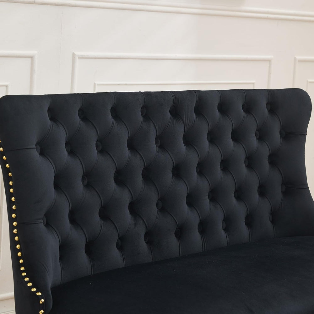 Modern Loveseat Settee Bench Sofa Couch, 46" Dining Bench with Wing Back...