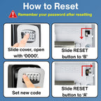 RUDY RUN Key Lock Box for Outside - Combination Realtor Lockbox for House Keys Outdoor