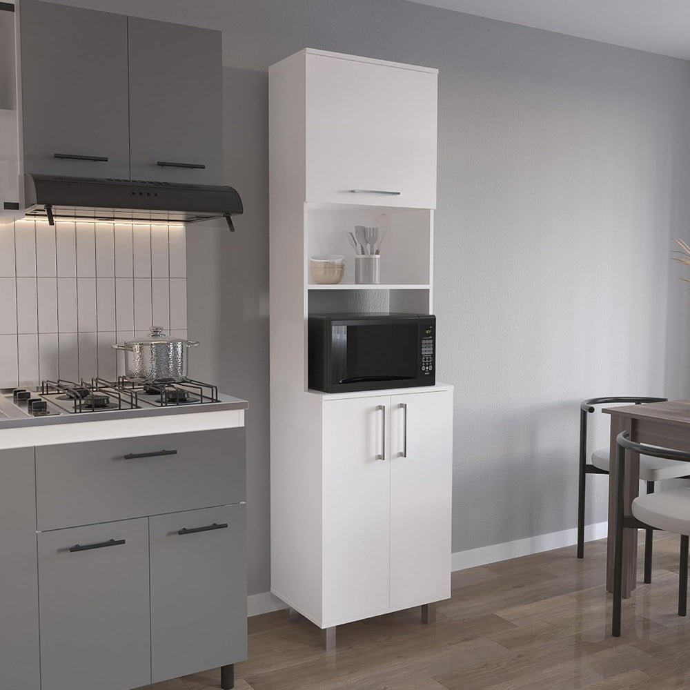 21.7" D*15.4" W*80.3" H Freestanding Kitchen Pantry with 4 She...