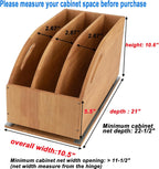 DINDON Pull Out Cabinet Organizer for Pans, Pot lid, Cookie Sheet, Cutting Board, Baking Tray, Slide Out Kitchen Cabinet Storage Organizer, 10.5''W X 21"D X 10.6"H, Wood