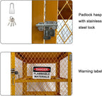 Industrial Storage Cabinet, LPG Tanks Storage, 31"x30"x35", 4 Cylinder Capacity, Yellow, Hazardous Storage, Utility Room