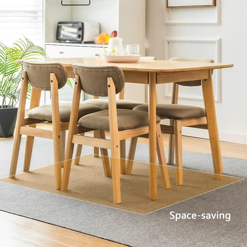 Dining Chairs, Home Office Desk Chair, Minimalist Bar Stool, Wood Legs, Curved Open Back, Comfortable Event Stool, for Patio, Picnic, Kitchen, Dining(Sky Blue)