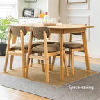 Dining Chairs, Home Office Desk Chair, Minimalist Bar Stool, Wood Legs, Curved Open Back, Comfortable Event Stool, for Patio, Picnic, Kitchen, Dining(Sky Blue)