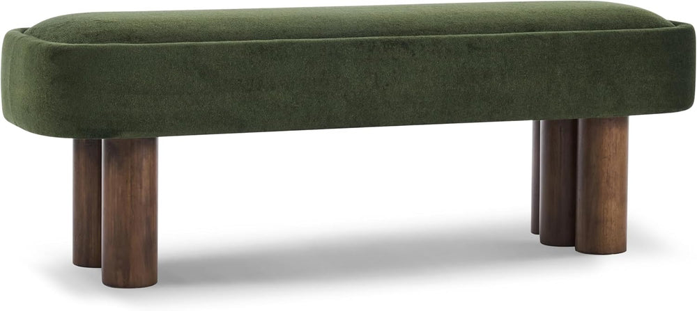 Christopher Knight Home Damas Fabric Upholstered Dining Bench, Wooden Entrywa...