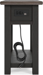 Signature Design by Ashley Tyler Creek Chair Side End Table, Light Brown & Whitewash