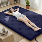 Syrinx Water Resistant Japanese Futon Mattress, Twin Size 75"x39", 2.5 Inch Thick Japanese Floor Mattress Tatami Mat, Foldable Floor Bed Sleeping Pad for Dormitory Guest Room Camping