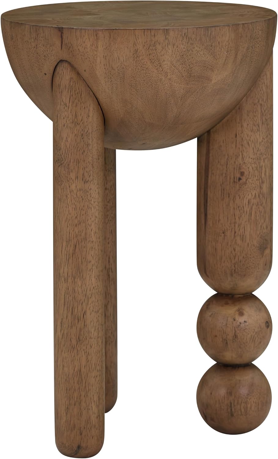 First of a Kind Accent Table in Cognac Rubberwood
