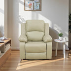 Recliner Sofa Set Couches for Living Room Chair Recycled Leather Fabric Living Room Furniture Sets, Adjusted Reclining Couch Furniture Sofa Set for Theater Seating, Beige