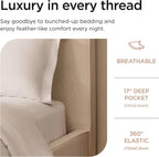 Threadmill California King Sheet Sets |Certified American Supima Cotton Sheets | 656 Thread Count 4 Piece Hotel Quality Luxury Bed Sheets Set with Elasticized Extra Deep Pocket | White Sheets