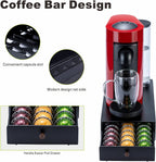Flagship for Nespresso Pod Organizer Vertuo Pod Holder Coffee Pod Drawer Coffee Bar Design Black Metal(30 Pods Capacity)