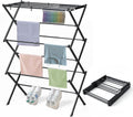 Clothes Drying Rack Household Indoor, Foldable Drying Rack Clothing for Laundry - 40" x 28.8" x 14.2", Space Saving Indoor, Black-1pack