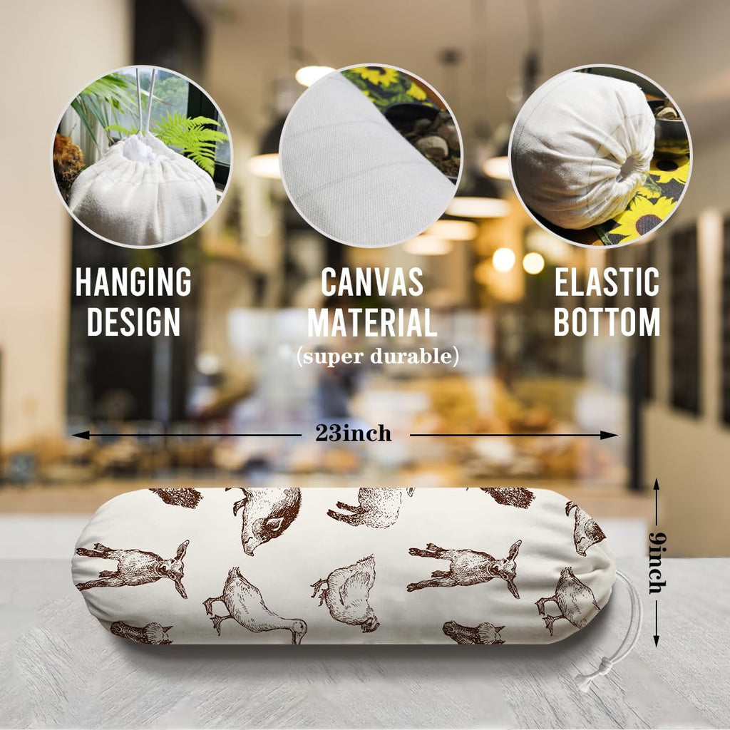 Animals Plastic Bag Holder, Reusable Hanging Grocery Bags Organizer, Wall Mount Plastic Bags Organizer Dispenser for Kitchens, Grocery Stores, Camping Trips, Kitchen Pattern Garbage Bag 50