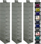 Kenning 4 Pack Hanging Shoe Shelves 10 Shelf Hanging Shoe Organizer Holder for Hats Purses Handbags Closet Space Saving