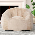 Giant Bean Bag Chair, Oversized BeanBag Couch for Adults, Large Bean Bag Sofa Chair with Filler, Shell-Shaped Floor Chair Soft & Cozy Couch with Back Support for Bedroom Living Room Dorm Apartment