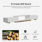 homary Extendable TV Stand for 65–85 Inch TVs, Modern Adjustable Media Console with Storage Drawers, White Entertainment Center for Living Room & Bedroom